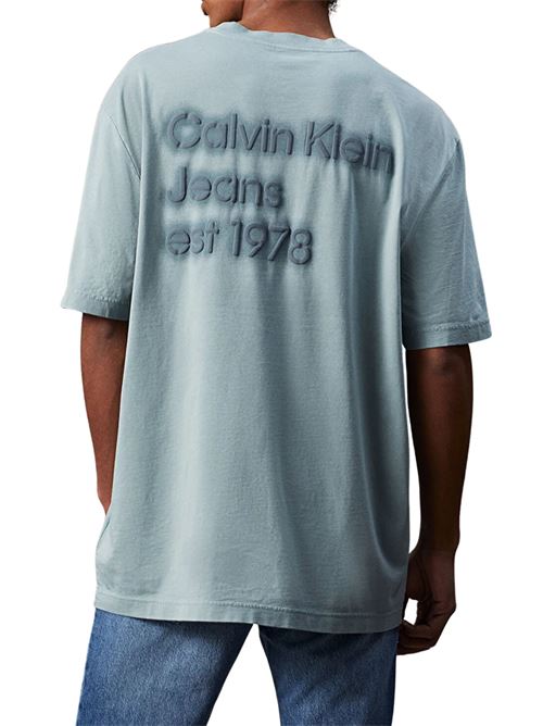 T-shirt relaxed fit stampa verde acqua Calvin Klein Jeans | J30J327078PC2